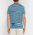 Missoni - Space-Dyed Knitted Cotton Polo Shirt - Men - Blue