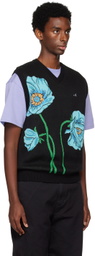 Awake NY Black Floral Vest