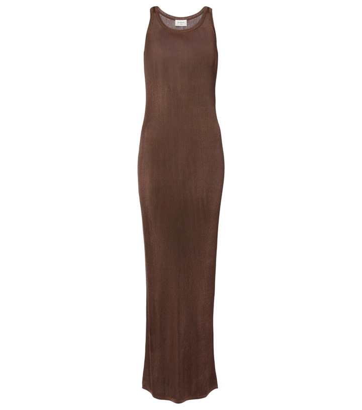 Photo: Saint Laurent Ribbed-knit maxi dress