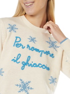 MC2 Saint Barth Woman Crewneck Sweater With Per Rompere Il Ghiaccio Embroidery