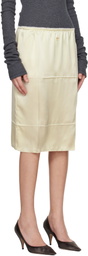 Commission Beige Creased Slip Midi Skirt