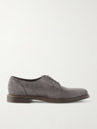 Brunello Cucinelli - Suede Derby Shoes - Gray
