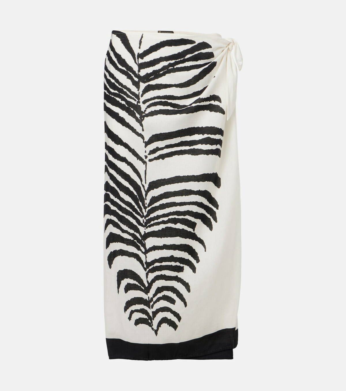 ViX Paula Hermanny Flora zebra-print linen-blend maxi skirt