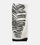 ViX Paula Hermanny Flora zebra-print linen-blend maxi skirt