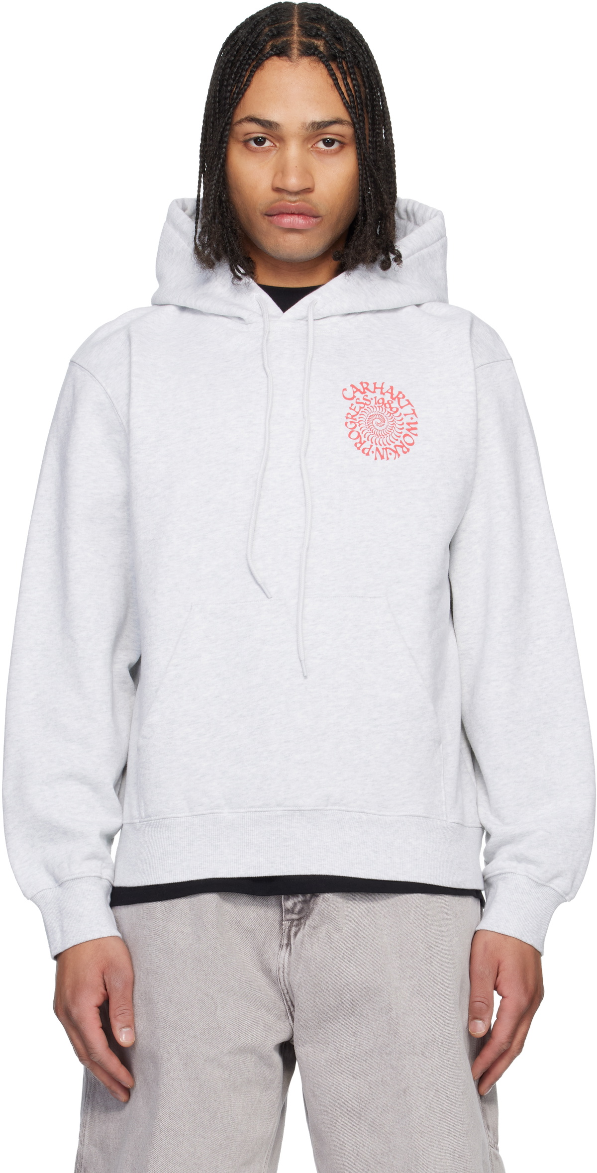 Carhartt Wip Hooded Vista Sweat Grey Hoodies Carhartt WIP
