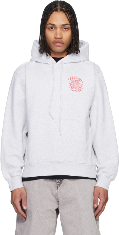 Photo: Carhartt Work In Progress Gray Spiral Hoodie