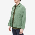 Universal Works Men's Fine Poplin Bakers Overshirt in Green