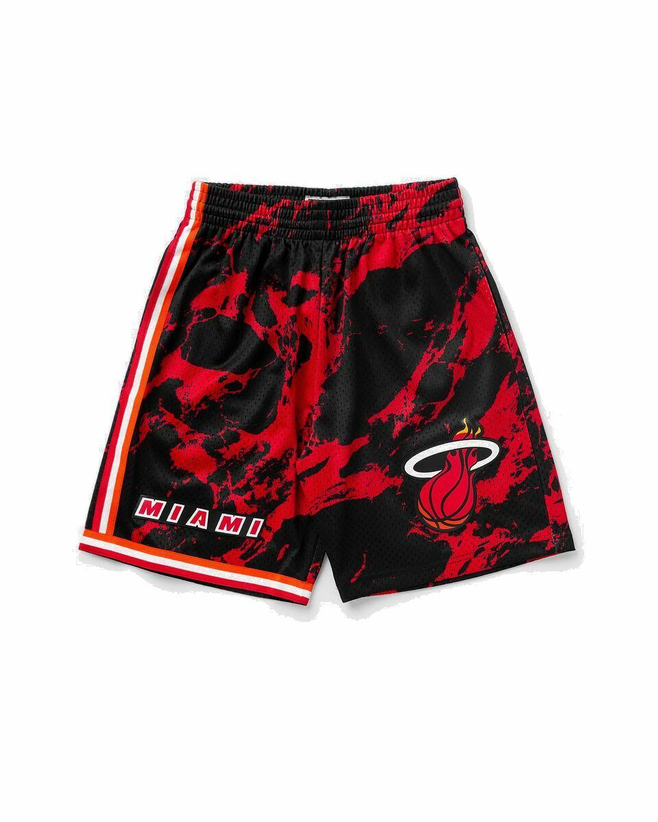 Photo: Mitchell & Ness Nba Team Marble Swingman Shorts Heat 1996 Black - Mens - Sport & Team Shorts