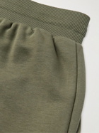 Ermenegildo Zegna - Wide-Leg Cotton-Blend Jersey Drawstring Shorts - Green