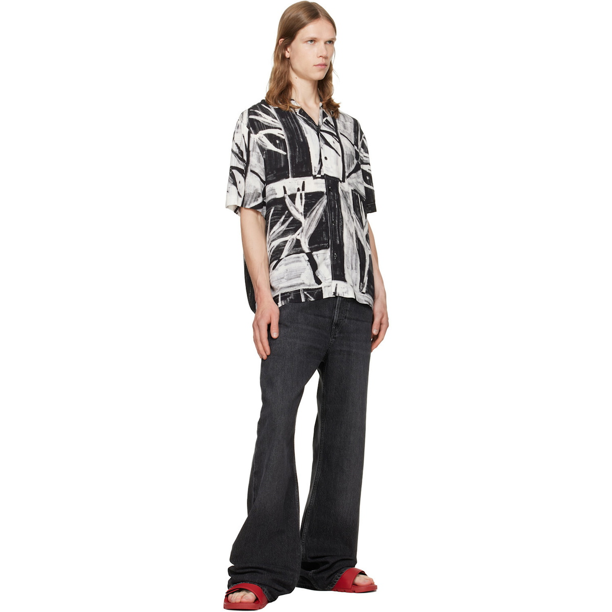 Hugo Red Double-Touch Closure Straps Logo Sandals