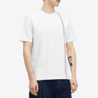 Thom Browne Men's Engineered RWB Stripe T-Shirt in White