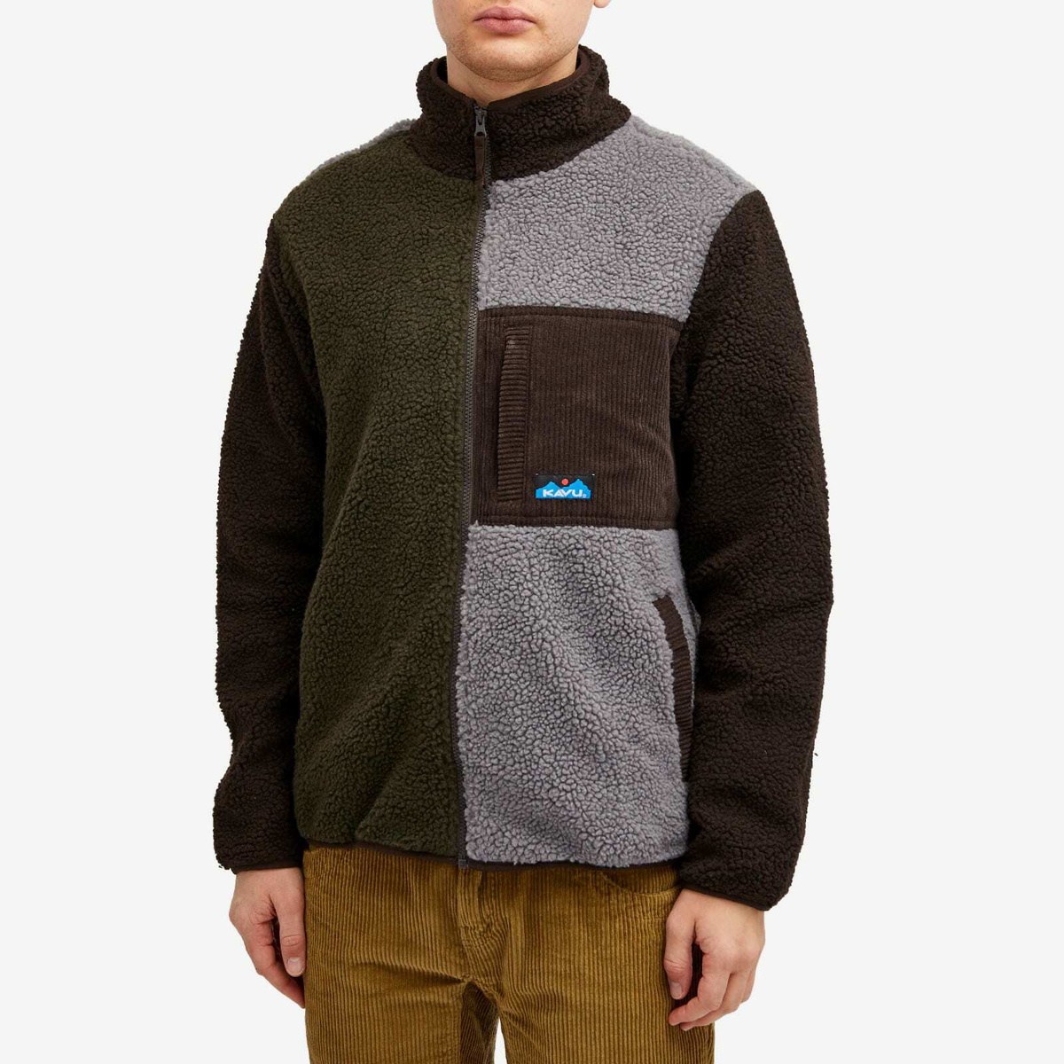 KAVU Men's Wayside Sherpa Fleece Jacket in Timber Nights