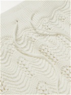 Casablanca - Crochet-Knit Cotton Drawstring Shorts - Neutrals