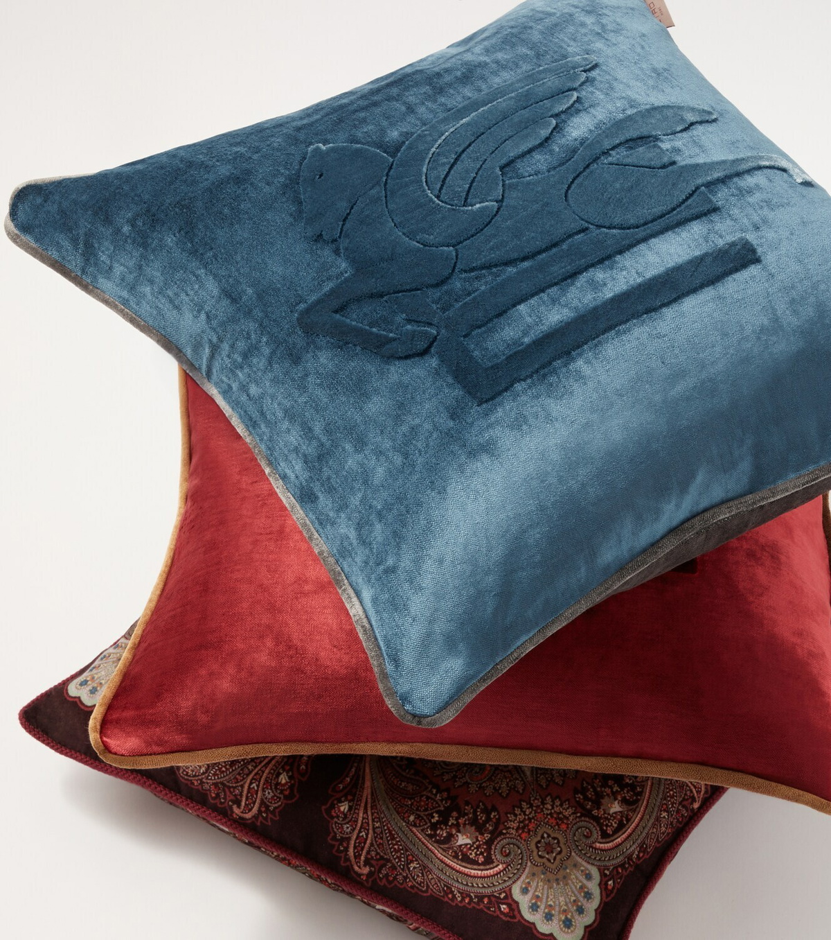 Etro Pegaso embroidered cushion
