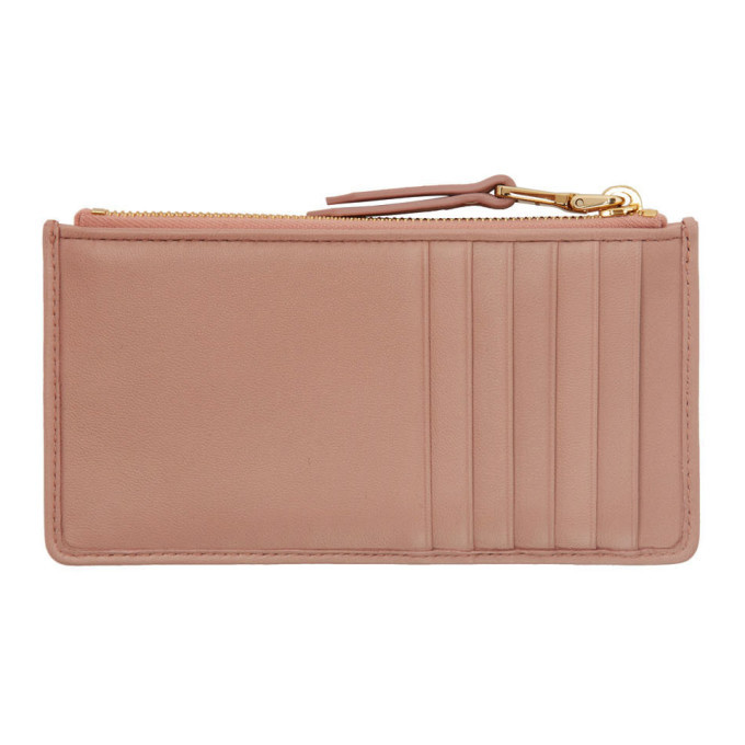 Miu Miu Pink Matelasse Card Holder Miu Miu