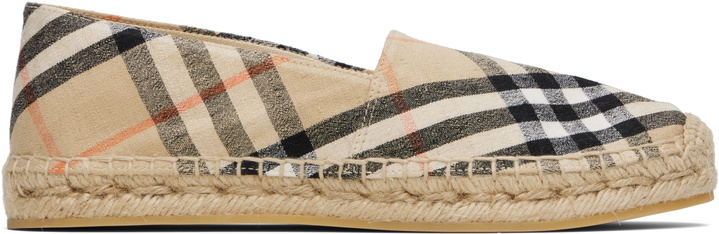 Photo: Burberry Beige Check Mews Espadrilles​