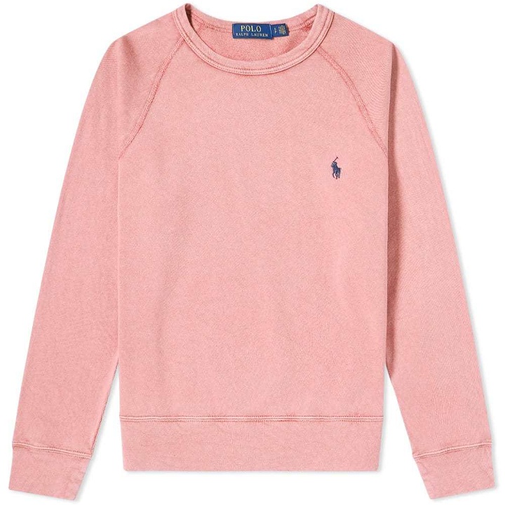 Photo: Polo Ralph Lauren Washed French Terry Crew Sweat Red