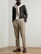 Dunhill - Cotton and Silk-Blend Piqué Polo Shirt - Brown