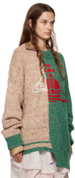 Vivienne Westwood Beige & Green Half & Half Sweater