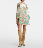 Etro Floral cotton poplin minidress