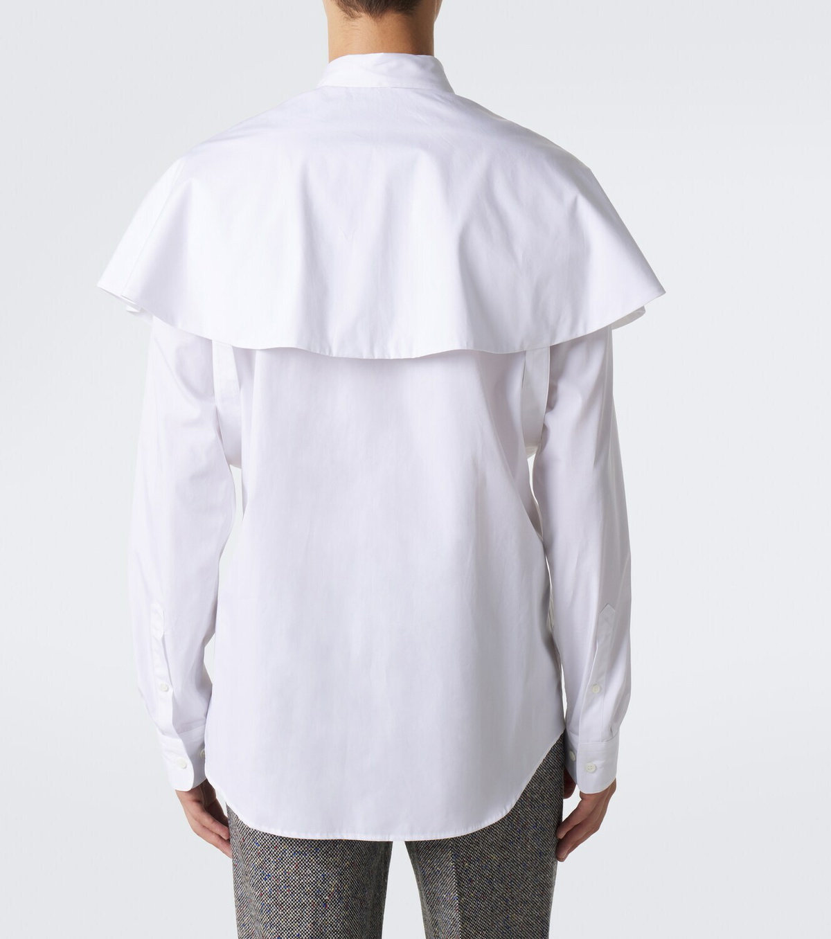Dries Van Noten Caped cotton poplin shirt
