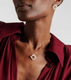 Mateo Cluster 14kt gold pendant necklace with pearls and diamonds