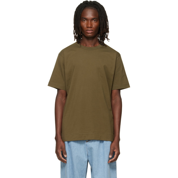 Photo: Dries Van Noten Khaki Regular Fit Cotton T-shirt