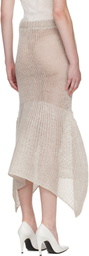 ISSEY MIYAKE Beige Panini Pulled Maxi Skirt