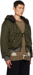 Magliano Green Hooded Bomber Jacket
