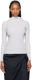 PLEATS PLEASE ISSEY MIYAKE Gray Soft Pleats Turtleneck