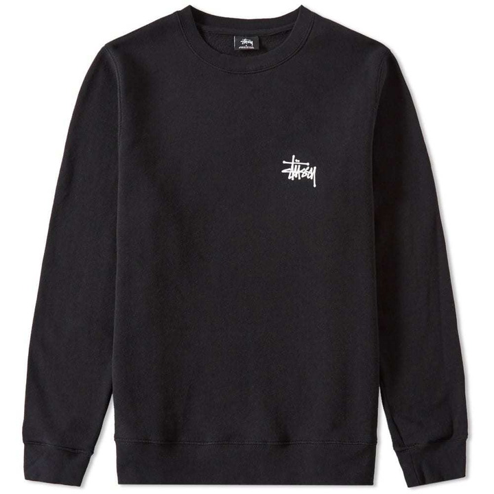 Photo: Stussy Basic Crew Sweat Black