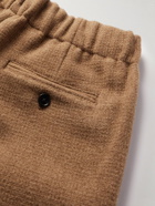 Club Monaco - Tapered Cropped Wool-Blend Trousers - Brown