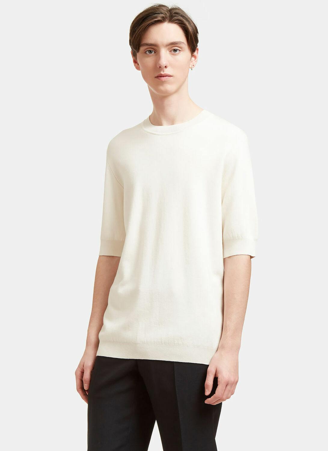 Aiezen Silk and Cashmere-Blend Fine-Knit T-Shirt
