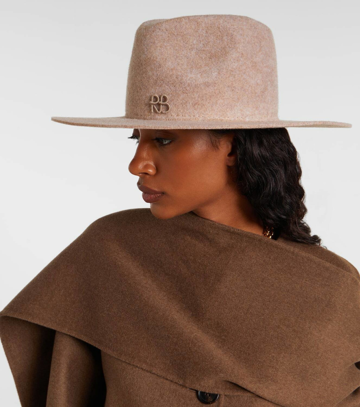 Ruslan Baginskiy Monogram wool-blend felt fedora