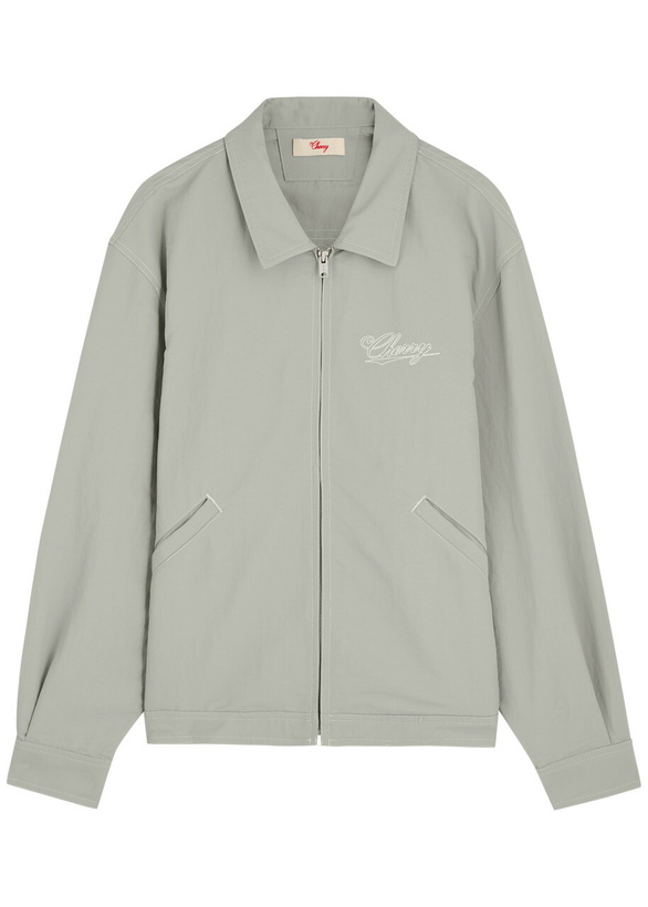 Photo: Cherry Los Angeles Logo-embroidered Shell Jacket Grey