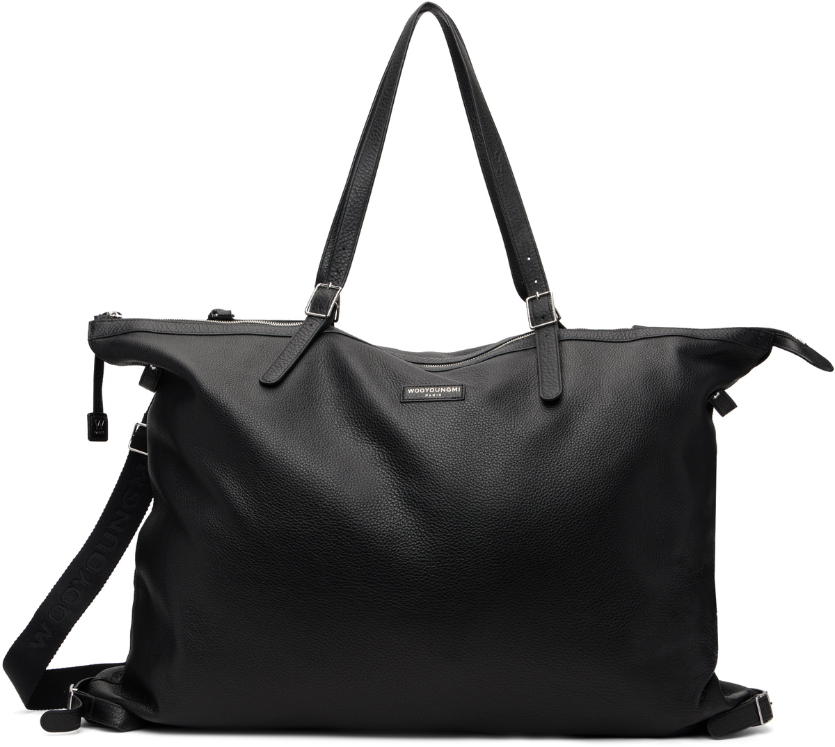 WOOYOUNGMI Black Medium Plus Leather Tote