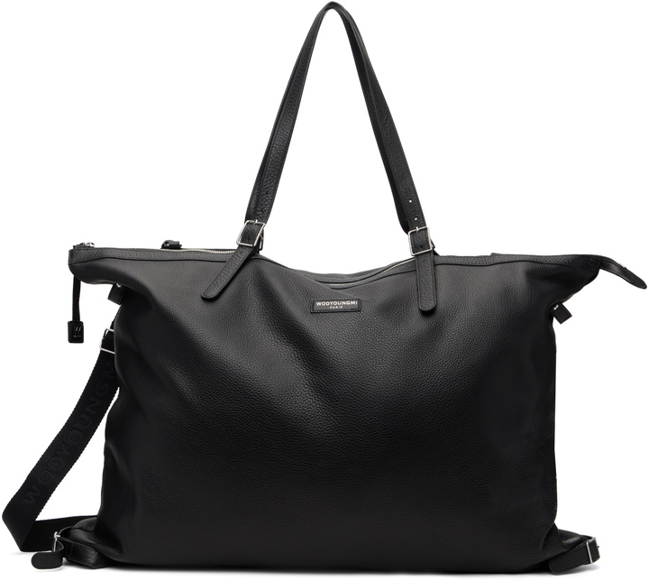 Photo: WOOYOUNGMI Black Medium Plus Leather Tote