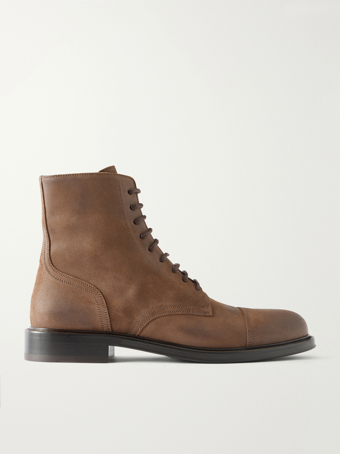 Brunello Cucinelli - Suede Derby Boots - Brown