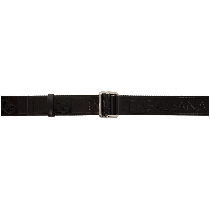 Photo: Dolce and Gabbana Black Strap Logo Belt
