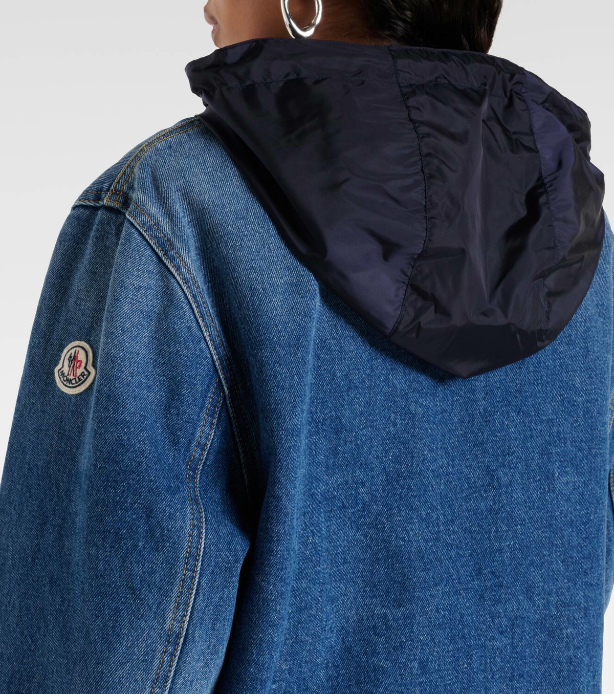 Moncler Lampusa cropped denim jacket Moncler