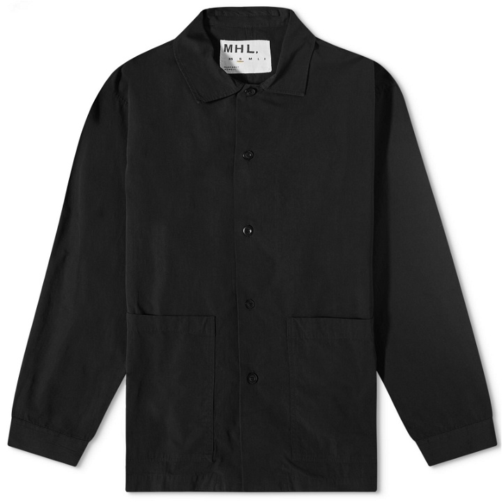 Photo: MHL by Margaret Howell Cotton Chore Shirt in Black