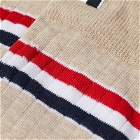 Thom Browne Men's Ribbed Stripe Sock in Natural White