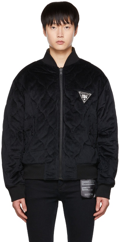 Photo: Versace Jeans Couture Black Reversible Insulated Bomber
