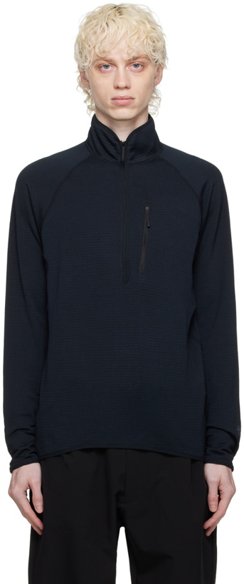 Photo: Goldwin Black Half-Zip Sweatshirt