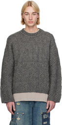 GANNI Gray Bubble Sweater