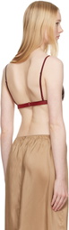 Carven Burgundy Silk Bra