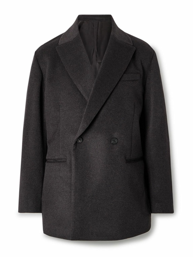 Photo: ssstein - Double-Breasted Cashmere Blazer - Brown