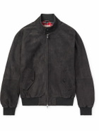 Baracuta - G9 Suede Harrington Jacket - Gray