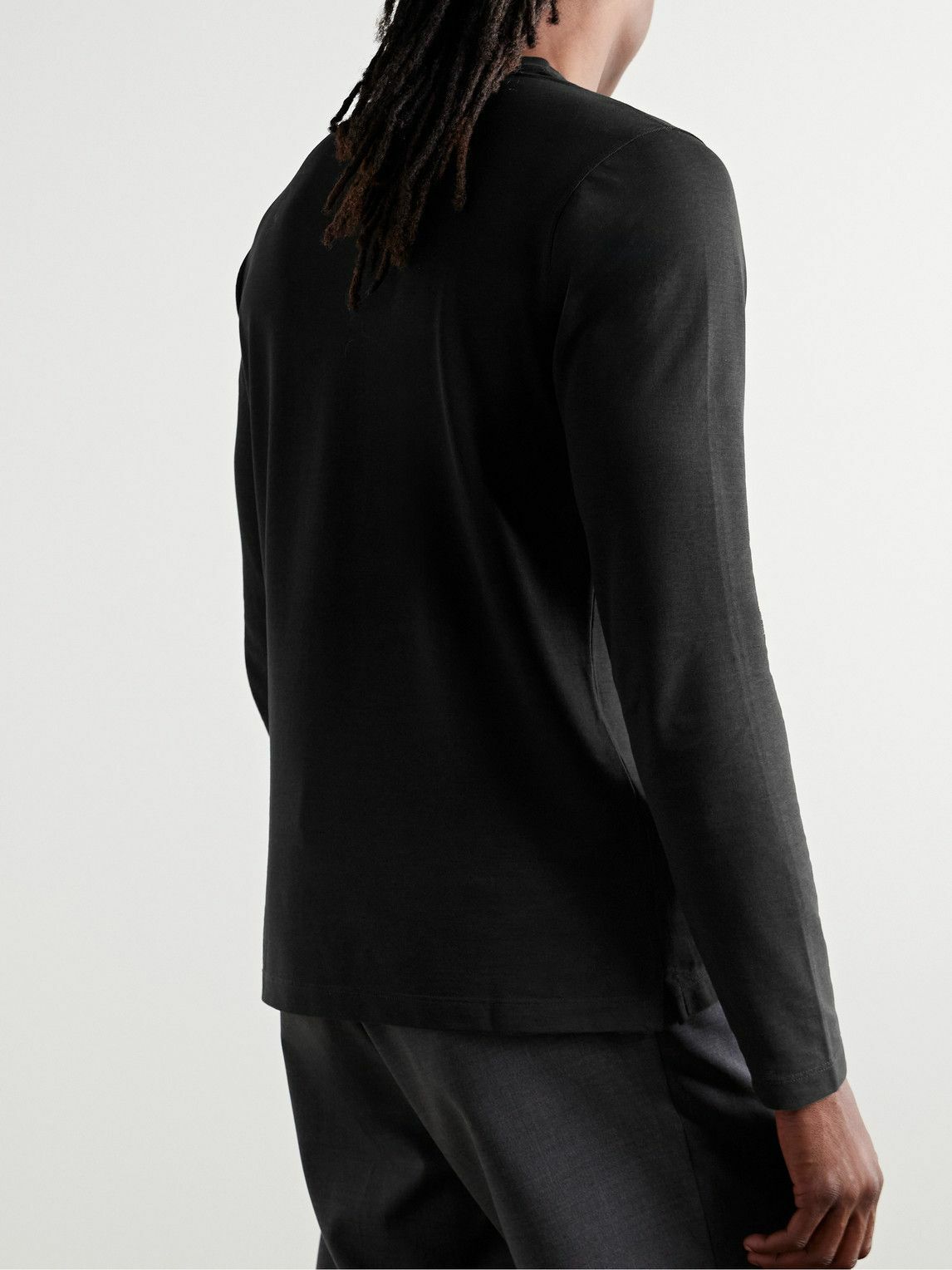 Incotex - Zanone Slim-Fit IceCotton T-Shirt - Black