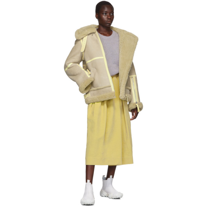 ジャケット Long Raf Shearling Jacket Acne Studios Women's' Long Raf Shearling Jacket in Green